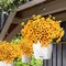 Summer 6 Bundles Artificial Sunflowers & Daisy Mums – UV Resistant, No Fade Fall Flowers with 24 Stems for Indoor & Outdoor Home, Garden, Wedding, and DIY Décor (Yellow)